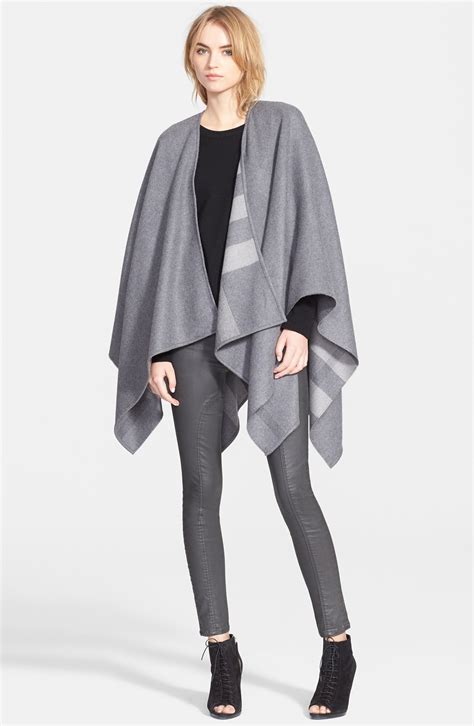 burberry reversible cape|burberry merino wool cape.